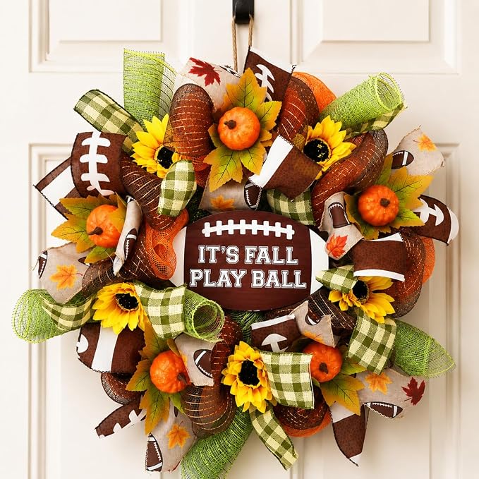 Football Wreath For Front Door