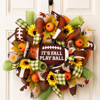Fall Football Wreath