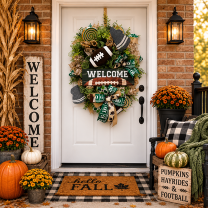 Football Wreath For Front Door