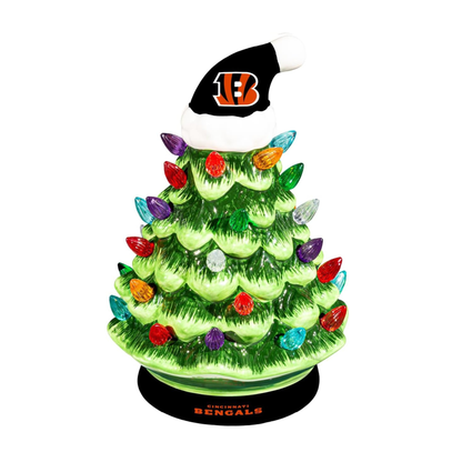NFL Ceramic Christmas Trees that Light Up