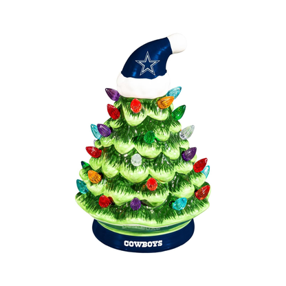 NFL Ceramic Christmas Trees that Light Up