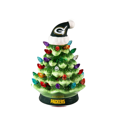 NFL Ceramic Christmas Trees that Light Up