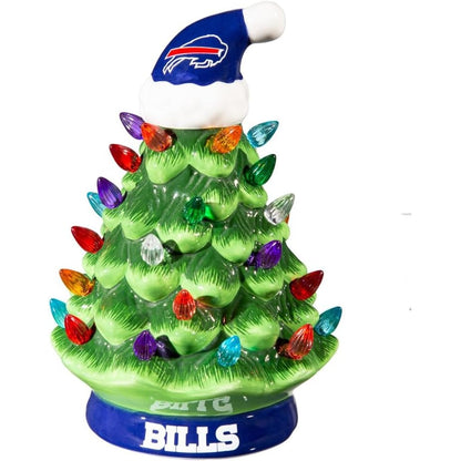 NFL Buffalo Bills Ceramic Christmas Trees that Light Up