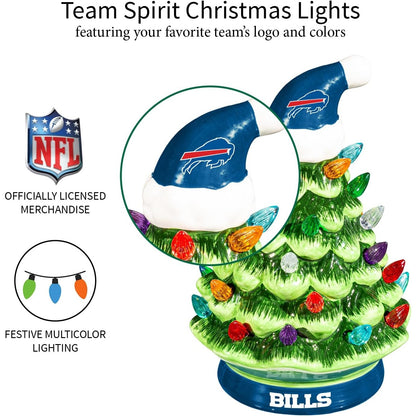 NFL Buffalo Bills Ceramic Christmas Trees that Light Up