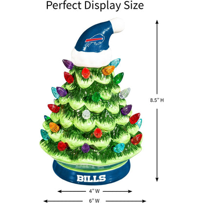 NFL Buffalo Bills Ceramic Christmas Trees that Light Up