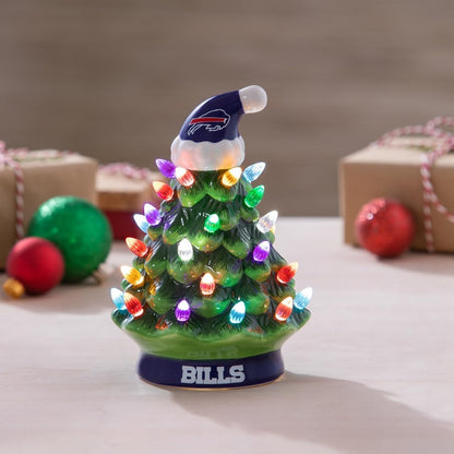 NFL Buffalo Bills Ceramic Christmas Trees that Light Up